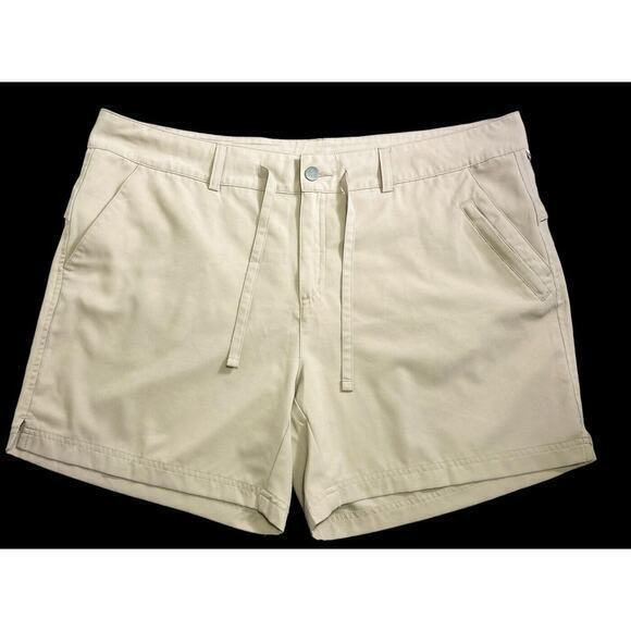 Magellan Womens Quick Dry Fish Gear Khaki Drawstring Pockets Shorts Size 1X - Picture 1 of 9